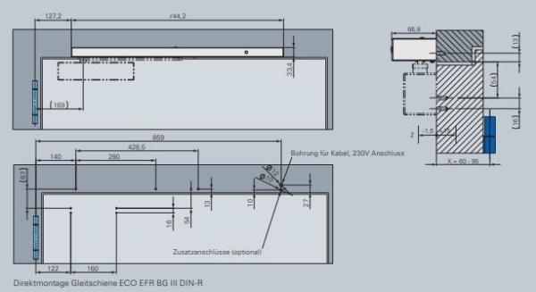 ECO Gleitschiene EFR BG III - RAL 9006